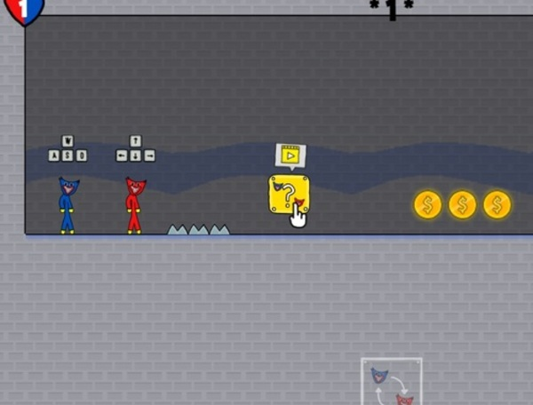 Spil Stickman Huggy Party Duo  online