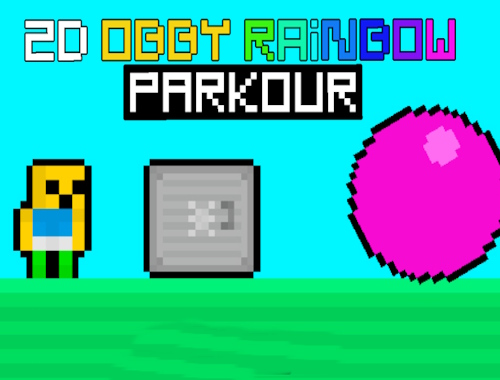 Spil 2d Obby Rainbow Parkour  online