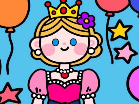 Spil Farve efter kode: Lille prinsesse  online