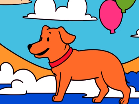 Spil Farve efter kode: gul hund  online