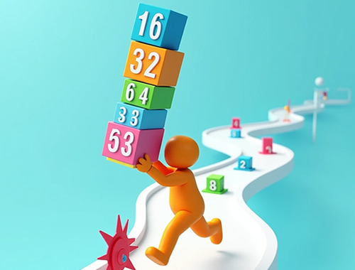 Spil Cube Stack 2048  online