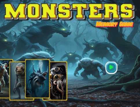 Spil Monsters hukommelsesspil  online