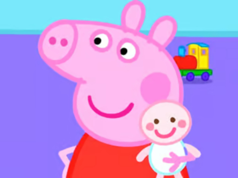 Spil Jigsaw Puzzle: Peppa Pig Ny baby  online