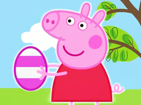 Spil Jigsaw Puzzle: Peppa Pig Easter Eggs  online