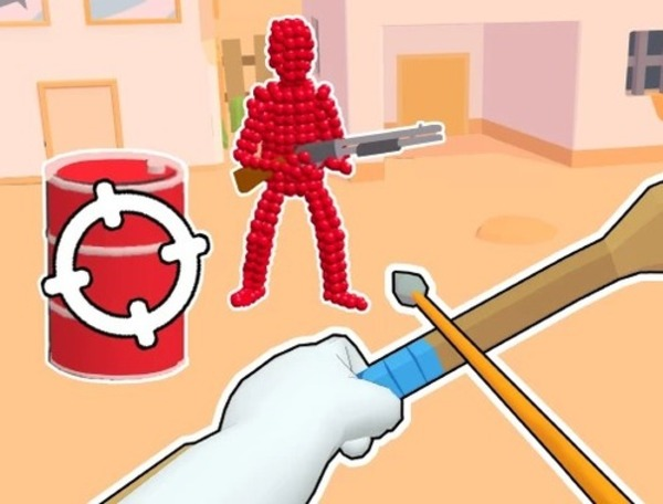 Spil Stickman Archer: Skyd pile på Reds  online