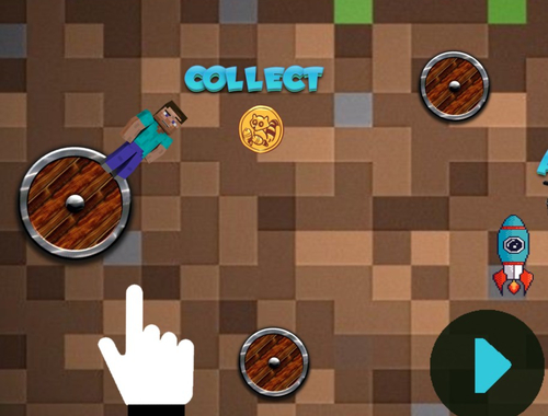 Spil Mineblock roterer og flyveeventyr  online