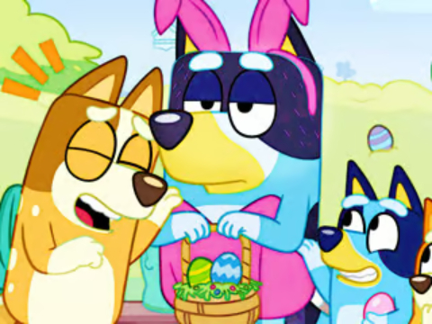 Spil Jigsaw Puzzle: Bluey Easter Dress Up  online