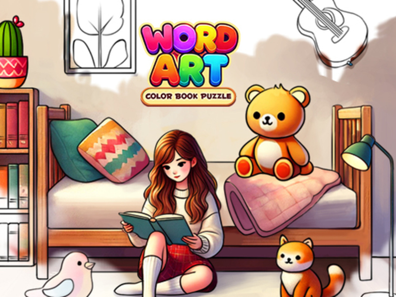 Spil Word Art: Color Book Puzzle online