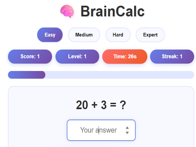Spil Braincalc online