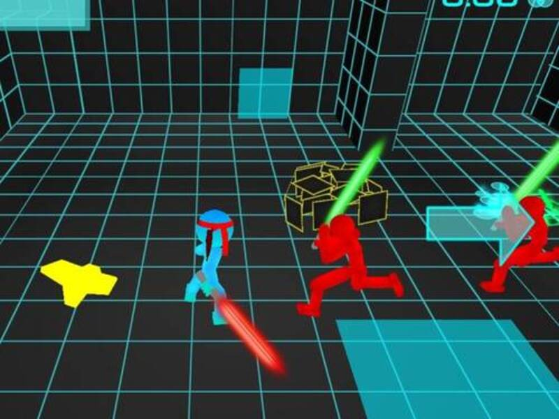 Spil Stickman neon sværd kæmper online