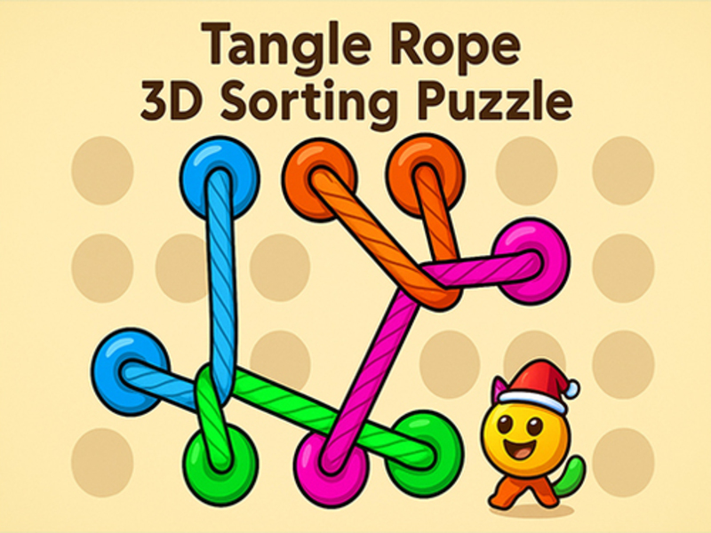 Spil Hazel Tangle Rope 3D: Sortering af puslespil online