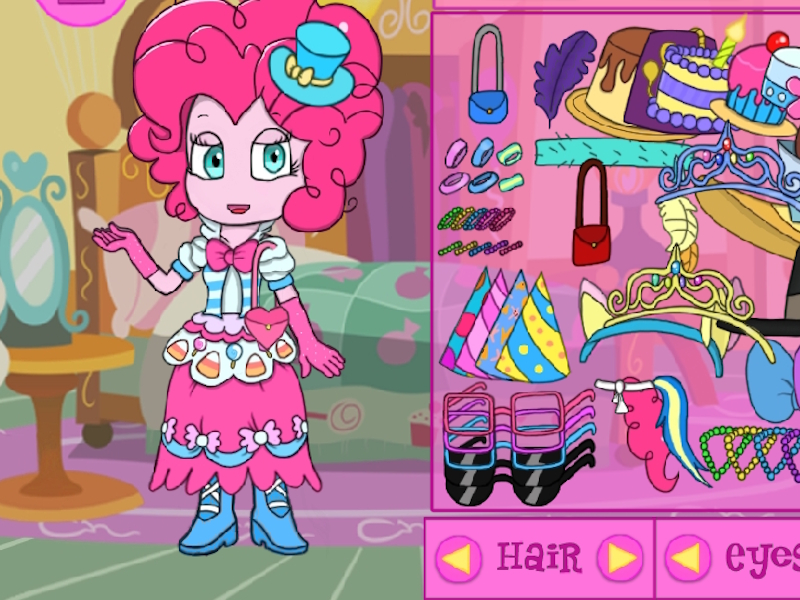 Spil Min lille pony equestria piger pinkie pie kjole online