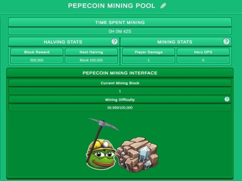 Spil Pepecoin Miner Idle Simulator online