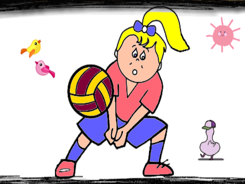 Spil Volleyball sjov farvelægning online