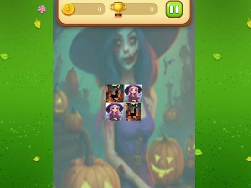 Spil Halloween Witch Memory Match online