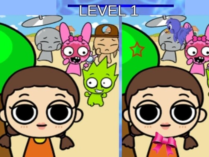 Spil Sprunki og Squid Game Difference online