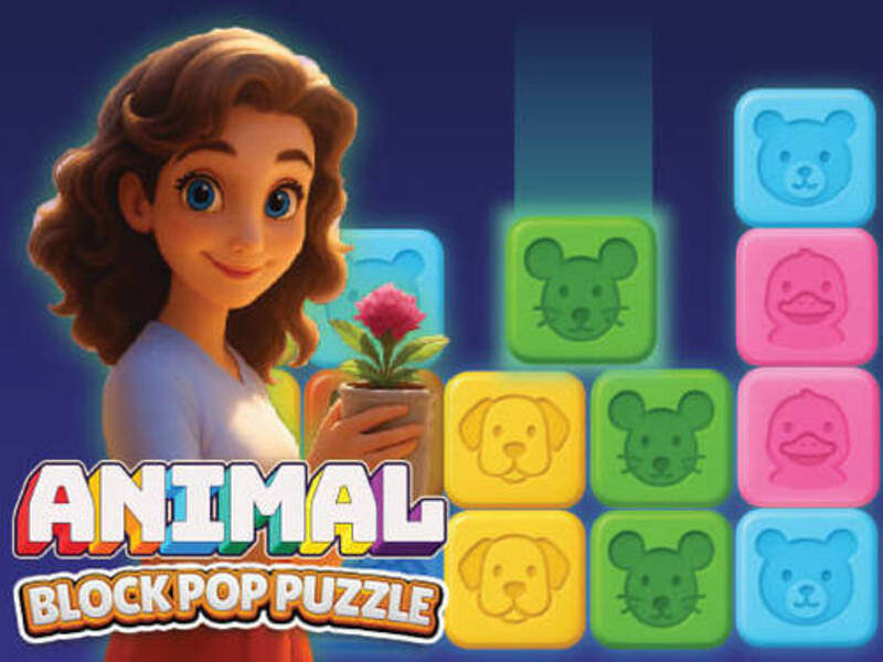 Spil Dyreblok POP-puslespil online