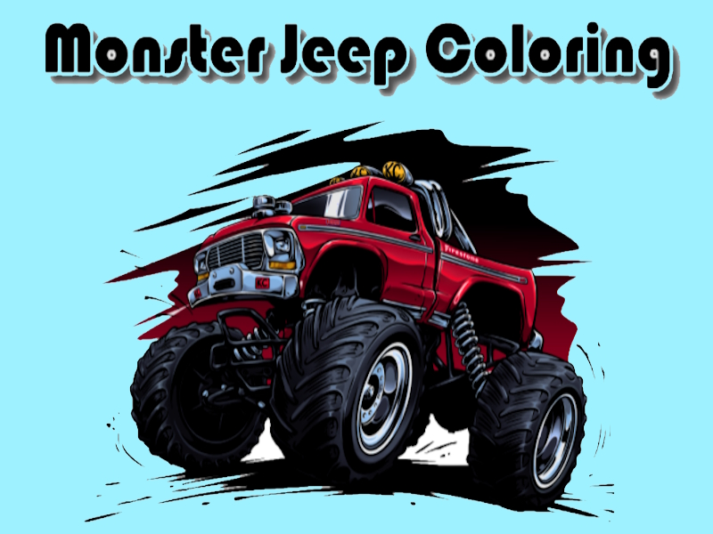 Spil Monster Jeep Coloring online