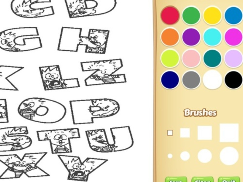 Spil Alphabet Animal Coloring Book til børn online
