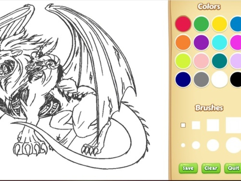 Spil Dragon Chimera farvelægning online