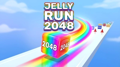 Spil Jelly Run 2048 online